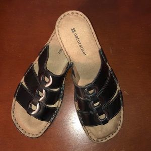 Naturalizer sandals lightly used dark brown